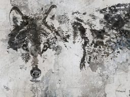 Collaborative Wolf Painting